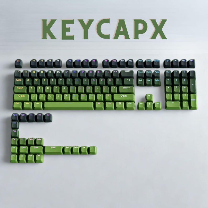 PBT matcha green keycaps with OEM Cherry profile