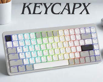 Low Profile PBT Keycap Set: Shine-Through, Ultra-Thin Slim RGB Keycap MX Compatible