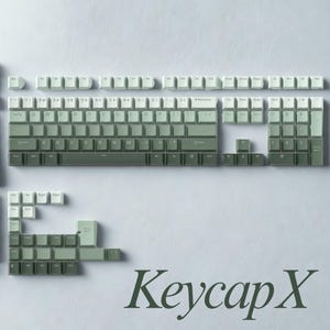 Juego de teclas verde degradado: 132 teclas PBT de doble inyección, teclas RGB brillantes, perfil Cherry para teclados mecánicos MX imagen 6