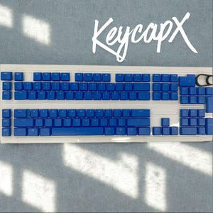 Blue Keycaps Compatible with Logitech G915 G915 TKL G815 G913 G813, Low Profile Keycaps Shine Through Backlit PBT Keycap Set