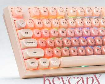 128-Key Keycap Set with ISO Enter | Double-Shot for ANSI & ISO Mx Mechanical Keyboards