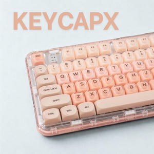 パステルキーキャップセット：132キーPBT+PC HOAプロファイル、熱昇華