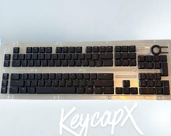 Black Low Profile PBT Keycap Set for Logitech G915, G915 TKL, G815, G913 & G813, Backlit Shine-Through