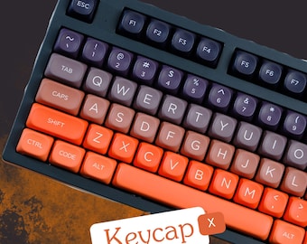 125-Key black orange Keycap Set – MOA Profile Custom Keycaps ANSI Layouts
