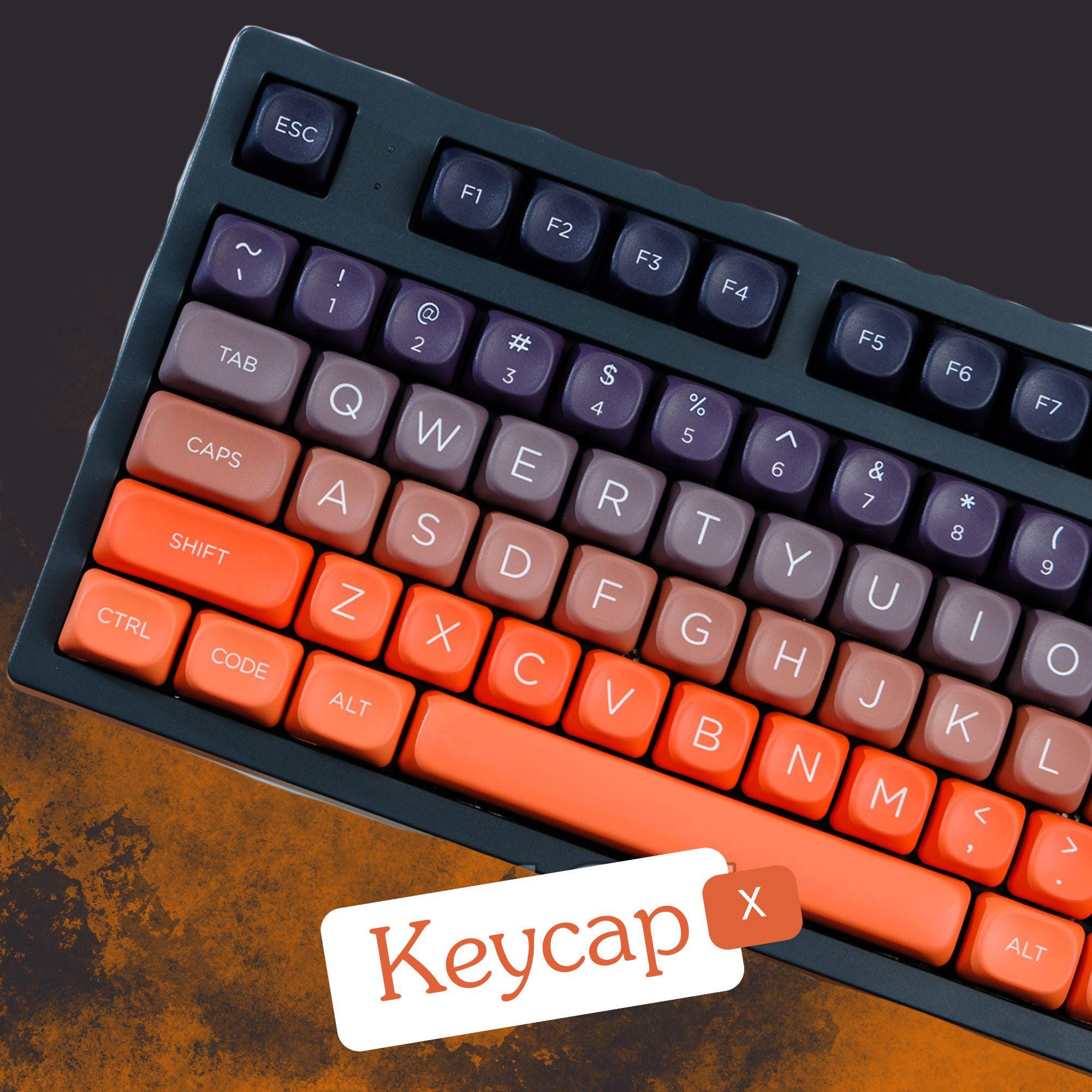 125-key Black Orange Keycap Set – MOA Profile Custom Keycaps ANSI ...