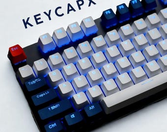 Shine-Through Keycap Set: PBT Double-Shot OEM Profile, RGB Compatible, Fits 61/87/104/108 Mx Mechanical Keyboards