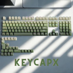 Green mechanical keyboard keycap upgrade showcase