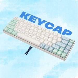 Blue Green Gradient Keycap Set: 135-Key XDA Profile PBT Cherry MX Gamer Keyboard Keys