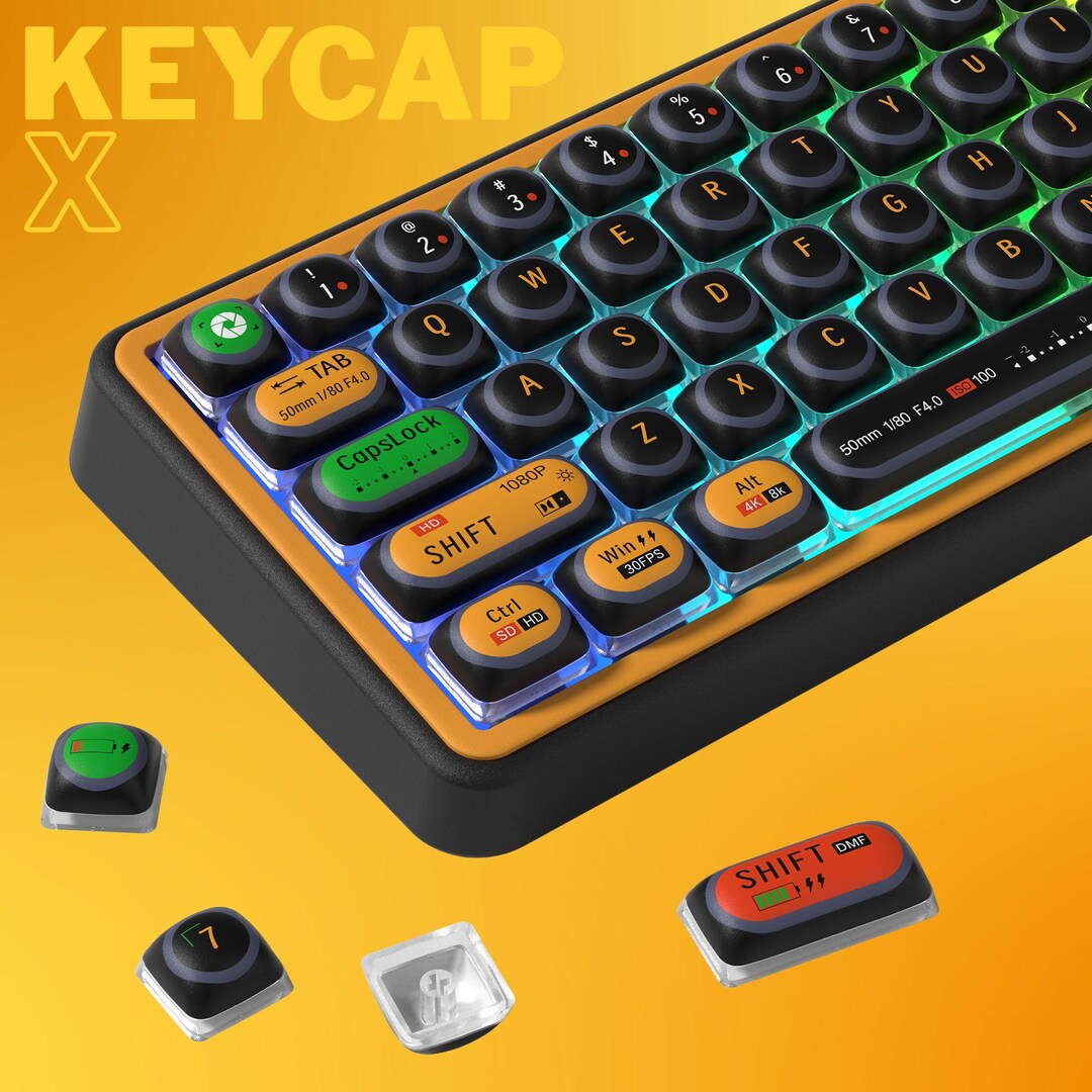 Black Camera Keycap Set: Rounded PBT for Mx Switches Fits 60/75%/TKL - Etsy