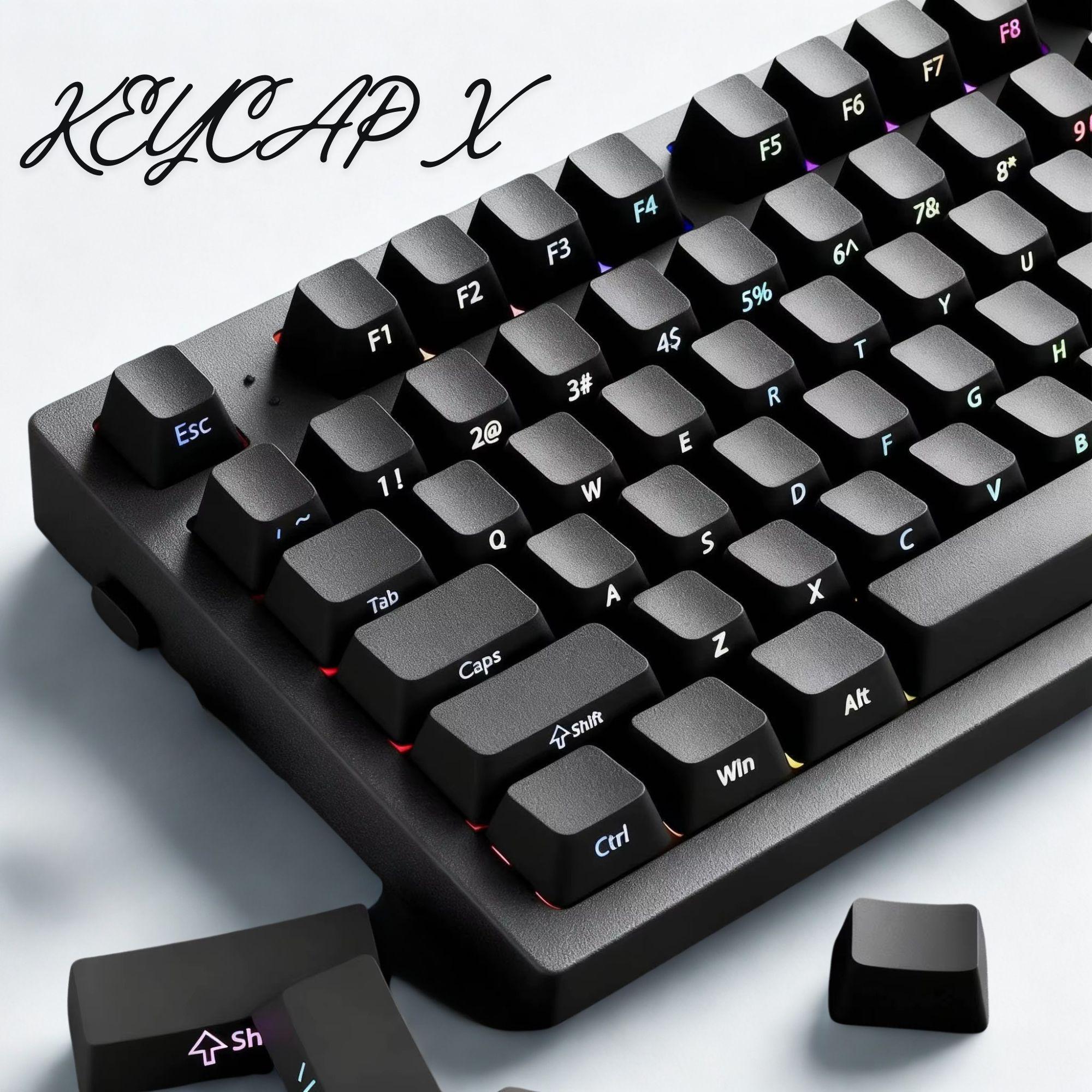 Black PBT Keycaps, Backlit Keyboard Caps, 140 Keys Cherry Profile ...