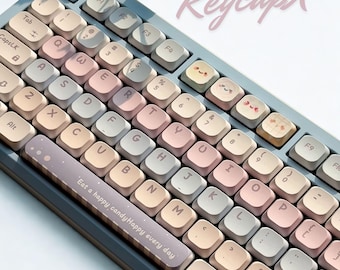 Low Profile Keycaps 120 Keys | ANSI ISO | Slim PBT Dye Sub Candy Theme Mx Mechanical Keyboard Keycap Set