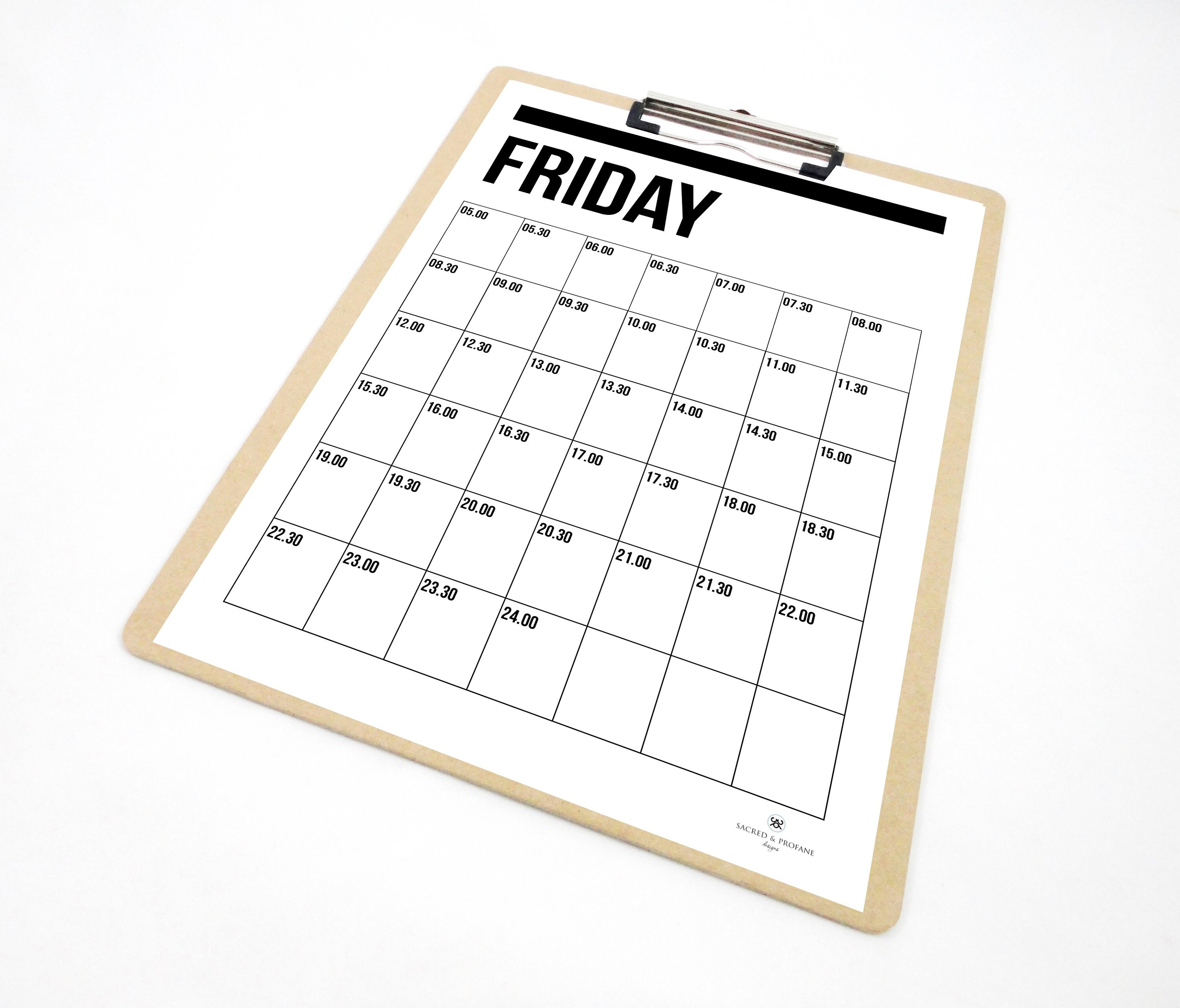 monday to sunday planner hourly planner weekly printable etsy