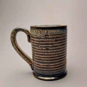 Black Mottled Ceramic Mug: Cone 10 Stoneware