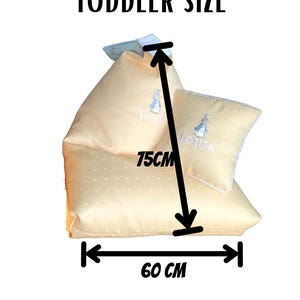 Personalised Toddler Beanbag Chair: Bunny Embroidery, Handmade Kids Seat image 10