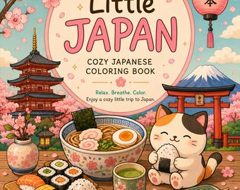 Japanese Inspired Coloring Book