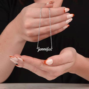 Collar con nombre personalizado: joyería de regalo para mujer, nombre grabado personalizado: regalo de cumpleaños, San Valentín, Navidad, para mamá, para amigas.