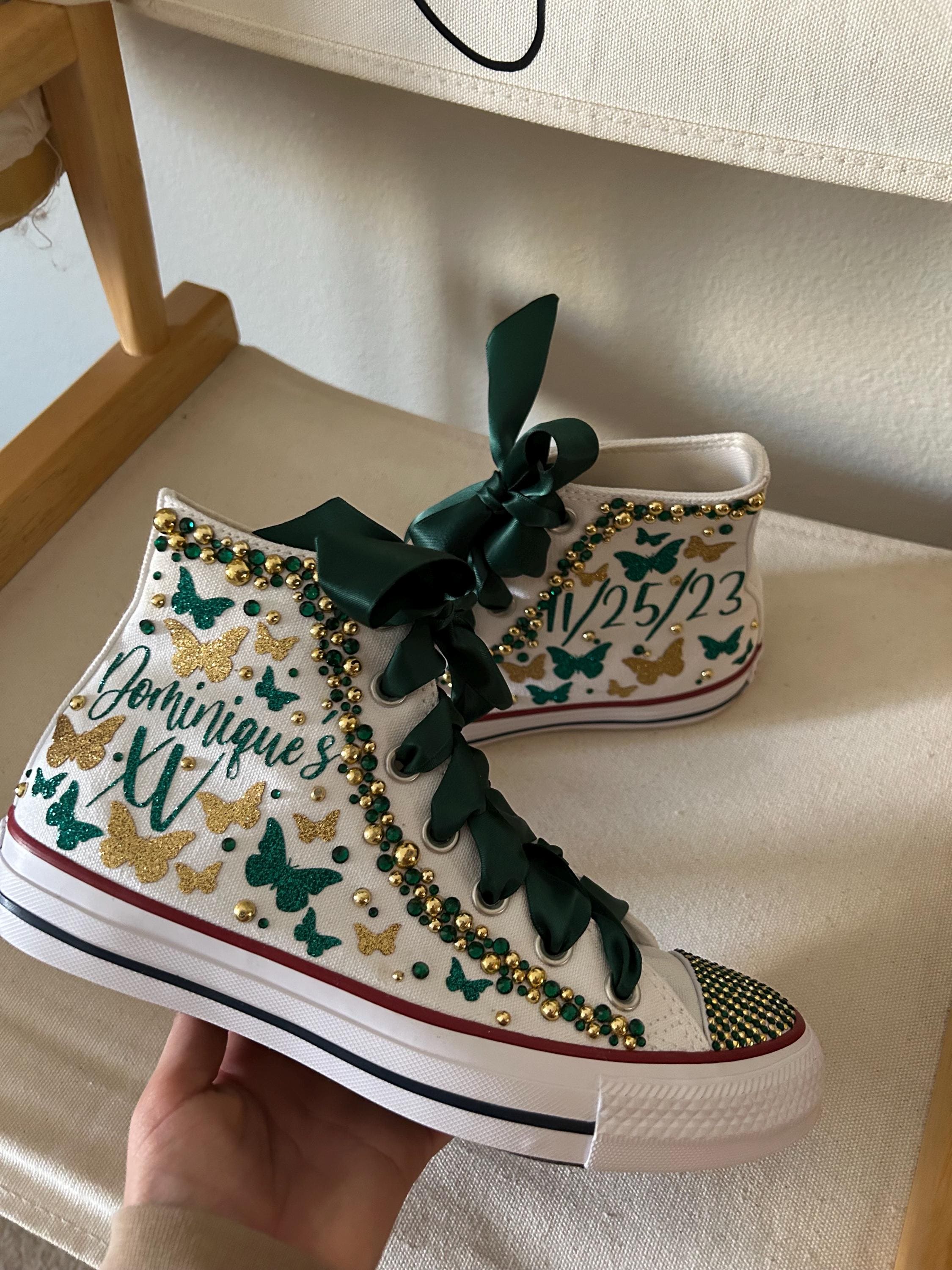 Tenis Decorados Vestidos De 15 AÃ±os Con Zapatos Deportivos Quince