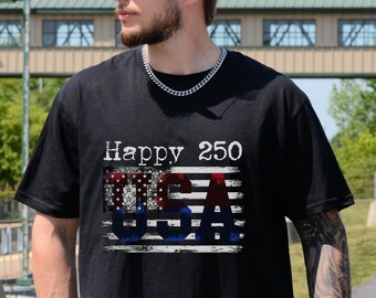 Camiseta retro USA 250, camiseta del Día de la Independencia, celebra el 250 aniversario