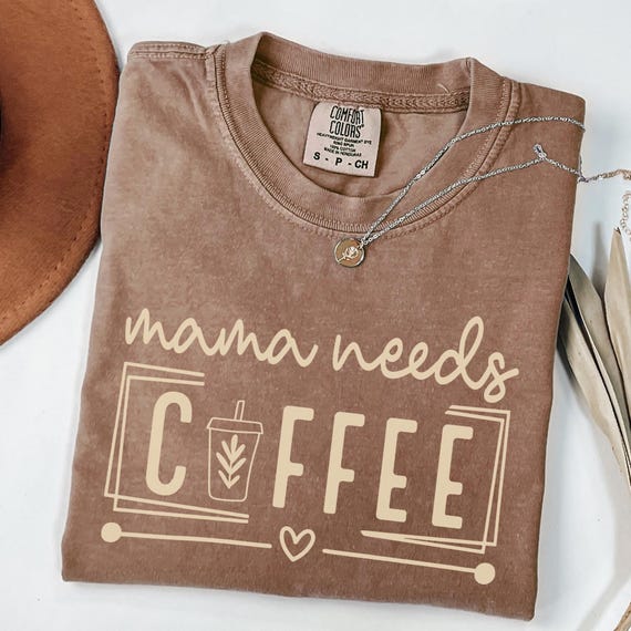 Mama Needs Coffee Shirt: Funny Mom Tee with Iced Coffee