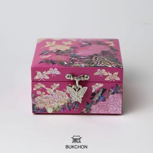 Perlmutt Schmuckschatulle 10cm - Pink oder Mint