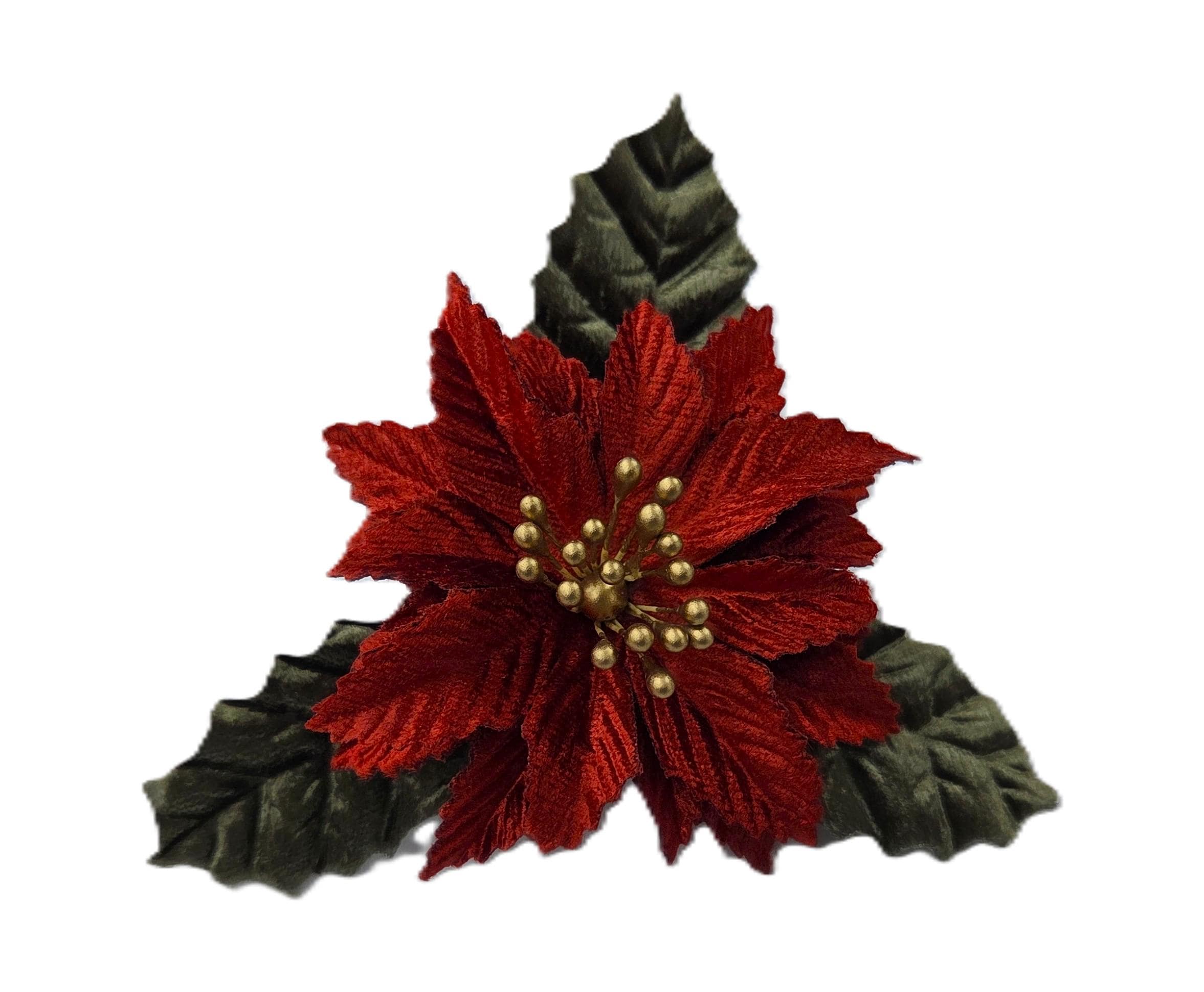 Jewelry | Christmas Poinsettia Brooch Rhinestone Colorful Red Green Traditional 68e33af19936d68fe10abe6c