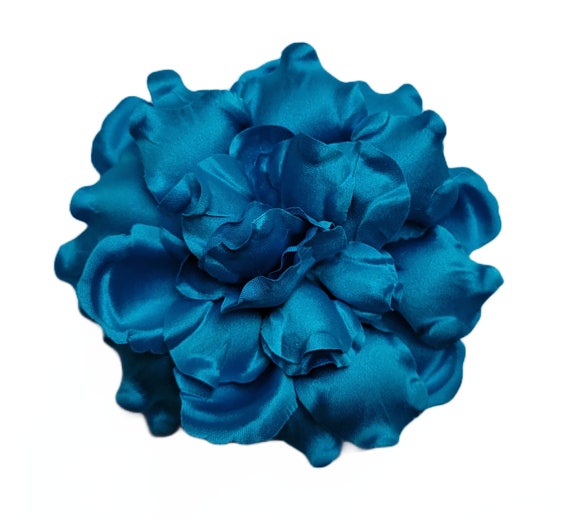 M&S Schmalberg 4.5 Light Blue Gardenia Flower Millinery Fabric Flowers  Brooch Pin - Etsy