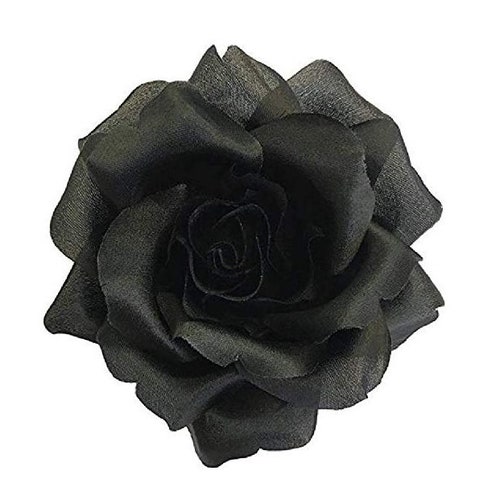 5 Black Velvet Rose Flower Pin Artificial Flower Made - Etsy