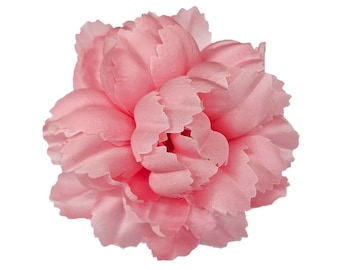 M&S Schmalberg 5" Modern Chrysanthemum (Mum) Pink Silk Fabric Flower Brooch Pin Handmade in NYC