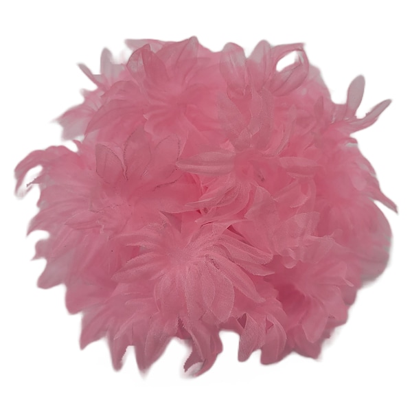 M&S Schmalberg 5" Pink Silk Spiked Daisy Hydrangea Flower Brooch Pin - Made in USA
