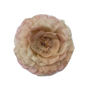 M&S Schmalberg 5&quot; Opened Peony Shades of Taupe, Pink, Lilac Silk Millinery Silk Fabric Flower Brooch Pin
