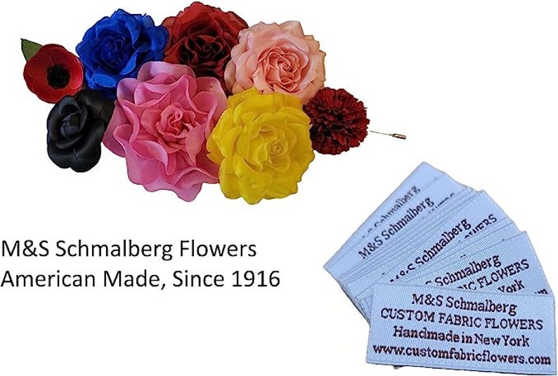 M&S Schmalberg 4.5 Light Blush Pink Flower Gardenia Flower Silk Organza Millinery Fabric Flower Brooch Pin image 8