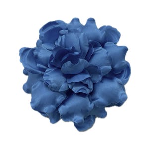 M&S Schmalberg 4.5&quot; Cornflower Blue Gardenia Flower Millinery Fabric Flowers Brooch Pin
