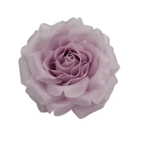 M & S Schmalberg 3.5 ""Lavender Light Purple Silk Rose Blumenbrosche"