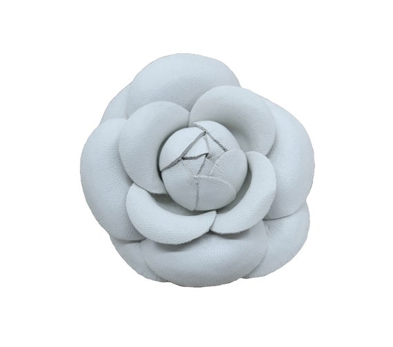 M S Schmalberg 3 Classic Camellia White Leather Camellia Flower