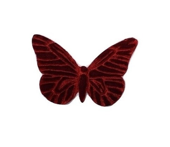 M&S Schmalberg Millinery Velvet Butterflies Approx 3.5 Red Velvet Made in  USA -  Canada