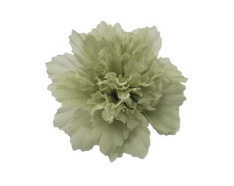 M&S Schmalberg 5" Sage Green Silk Carnation Millinery Fabric Flower Brooch Pin