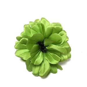 M&S Schmalberg 4&quot; Green Satin Magnolia Flower Pin