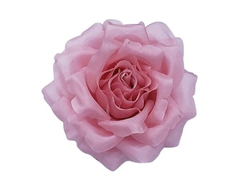 M&S Schmalberg 3.5 Pink Satin Rose Flower Brooch Pin | Etsy
