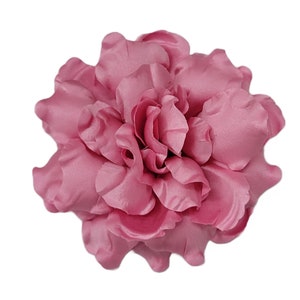 M&S Schmalberg 4.5" Pink Gardenia Flower Millinery Fabric Flowers Brooch Pin