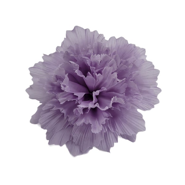 M&S Schmalberg 5" Lavender Silk Carnation Millinery Fabric Flower Brooch Pin