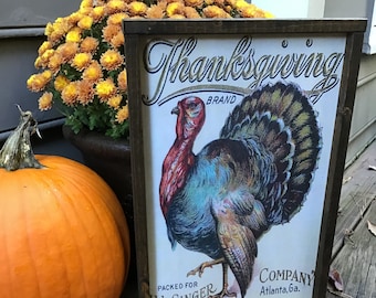Thanksgiving Turkey Sign by October Road Designs
