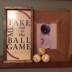 Baseball Sign "Take me out to the Ball Game" by October Road Designs