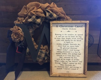 Christmas Sign "A Christmas Carol" by October Road Designs