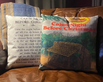 Christmas Pillow Case "Cajun Night Before Christmas (Two Pillow Set)" by October Road Designs