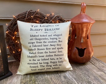 Halloween Pillow Case "The Legend of Sleepy Hollow" by October Road Designs