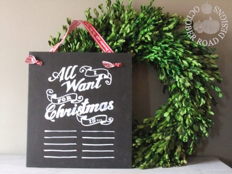 All I want for Christmas is Chalkboard image 1