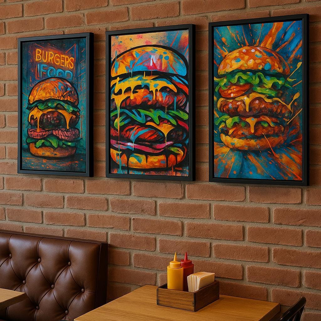 Burger king poster - Etsy 日本
