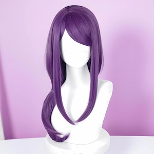 Kamishiro Rize Cosplay Wig, 70cm Long Purple Braided Cosplay Wig, Purple Long Wavy Wig, Cosplay Wig, Anime Cosplay Wig