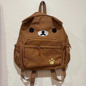 Bear School backpack, cut Cartoon Bear School Bag backpack, Gift for her
