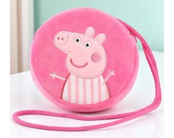 Peppa Pig & George Pig Plush Backpack, Kawaii Anime Shoulder Bag, Anime Plush Bag Coin Purse - Cartoon Birthday Gifts For Her